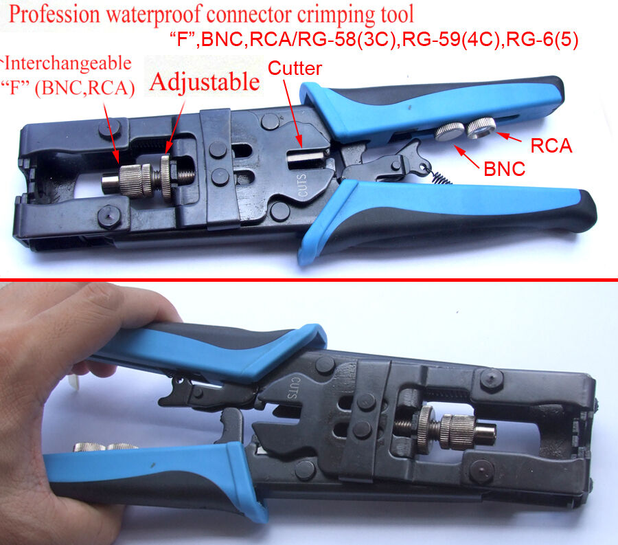 F BNC RCA crimping TOOL Compression Pliers Tool 5C for RG-59 4C price RG-6 RG-58 Challenge the lowest price of Japan ☆ 3C
