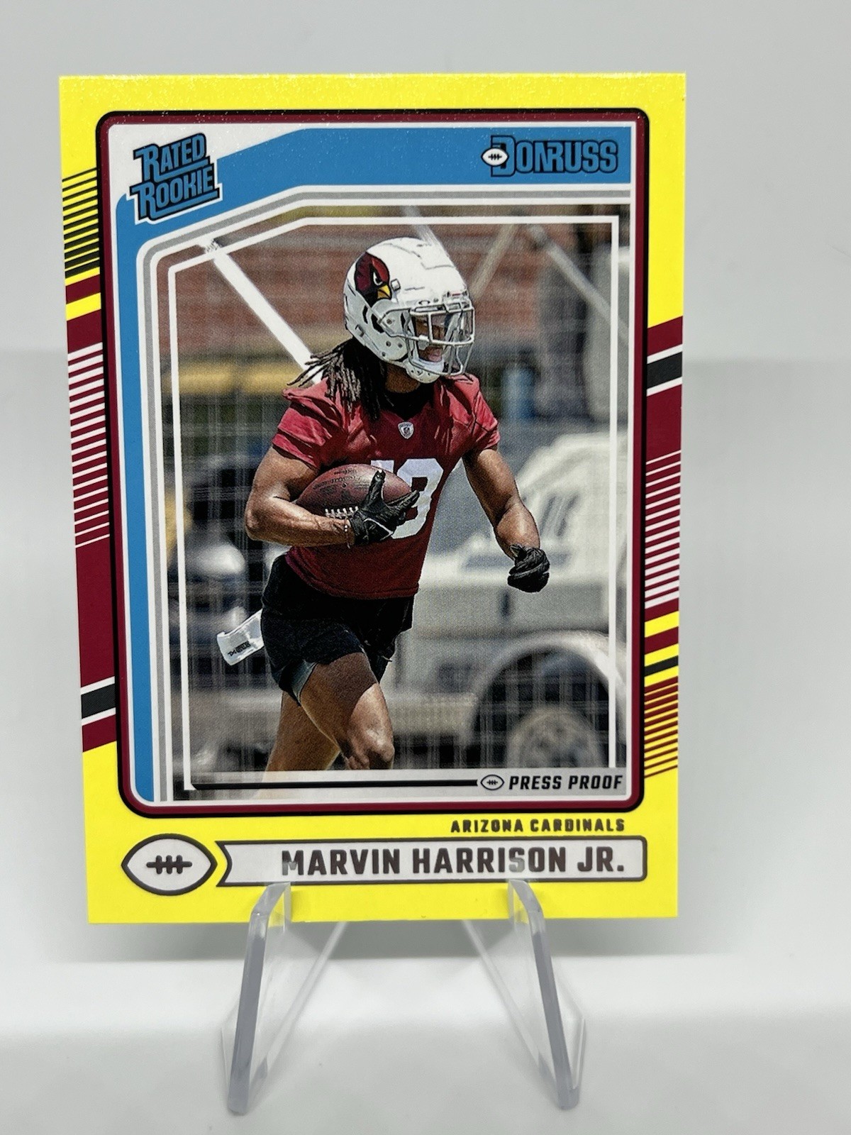 2024 Panini Donruss Rated Rookie Marvin Harrison Jr. #393 Yellow Press Proof