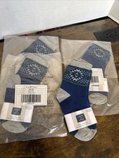 New 2019 JANIE and JACK Boys Size 2T-3 Crew Socks X 4 Pairs NEW Blue Grey