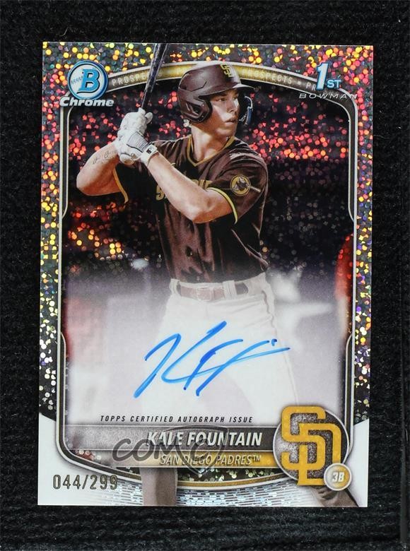 2025 Bowman Chrome Prospect Speckle Refractor 44/299 Kale Fountain #CPA-KFO Auto