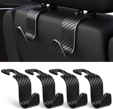 4-Pack Car Headrest Hooks Holds 55lbs Seat Storage Organizer for Bags