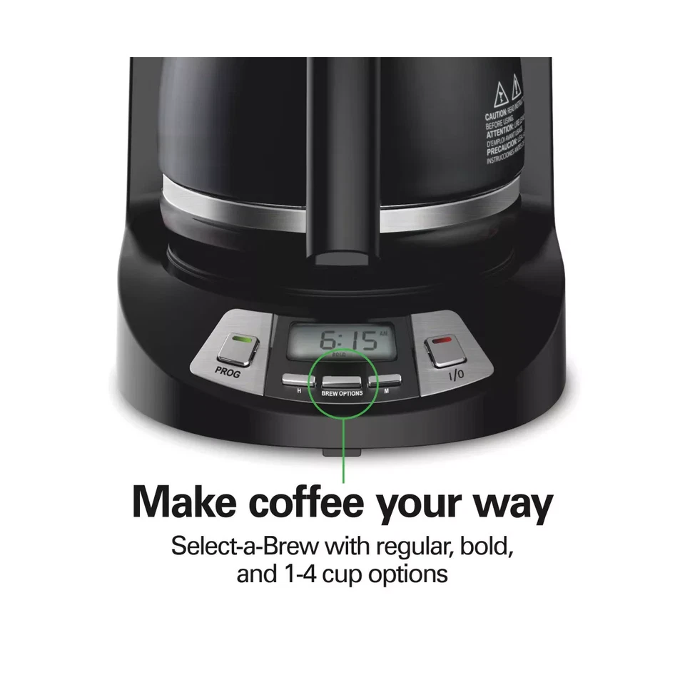 Hamilton Beach 12-Cup Programmable Coffee Maker with Brew Pause and Hot Plate - Image 4 of 4