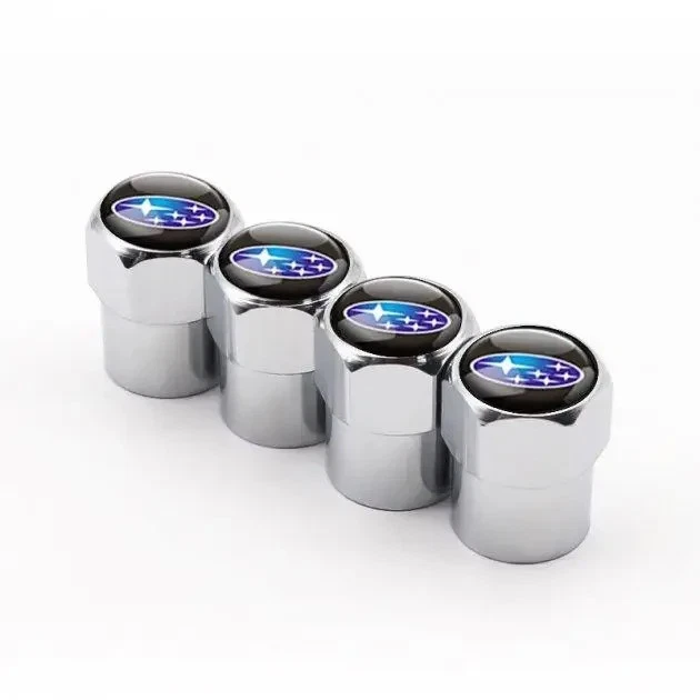 Compatible with Subaru 4Pcs Tire Valve Stem Caps Black Anodized Aluminum Set - Image 4 of 4