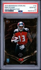2014 Bowman Sterling #10 Mike Evans Gold Refractor RC  PSA 10