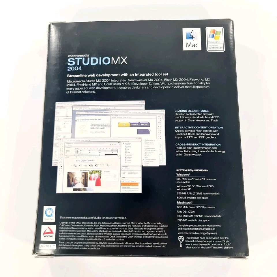Macromedia Studio MX 2004 For Mac & PC Inc FlashMX Professional 2004 Software - Image 3 of 4