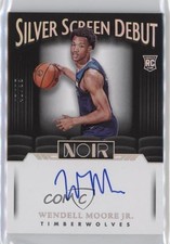 2022 Panini Noir Silver Screen Debut Signatures 40/99 Wendell Moore Jr Auto 4qz