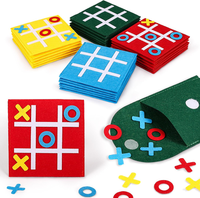 24Pcs Tic Tac Toe Mini Spiel Mitgebsel Filz NüTzliche Spielzeug, 4 Farben