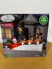 Gemmy Airblown LED Santa in Sleigh Scene 5 ft. Inflatable