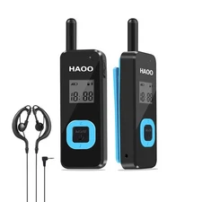 Mini Walkie Talkies with Earpieces, Portable Two Way Radio FM Transceiver, Lo...