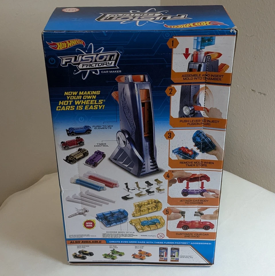 Hot Wheels Fusion Factory Car Maker HotWheels Make Your Own Cars Mattel NIB - Image 2 of 4