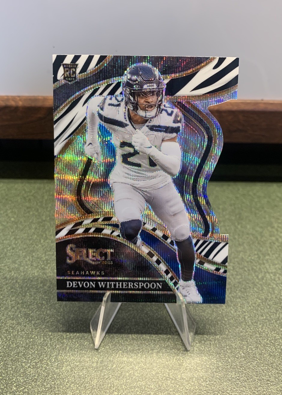 2023 Panini Select Devon Witherspoon Club Level Zebra Die-Cut #273 Rookie SSP