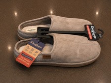 Dearfoams Men's Size L 11/12 Pieced Clog Slippers Fossil NEW