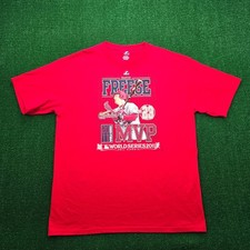 St Louis Cardinals Tshirt Mens XL Red David Freese 2011 MVP World Series MLB