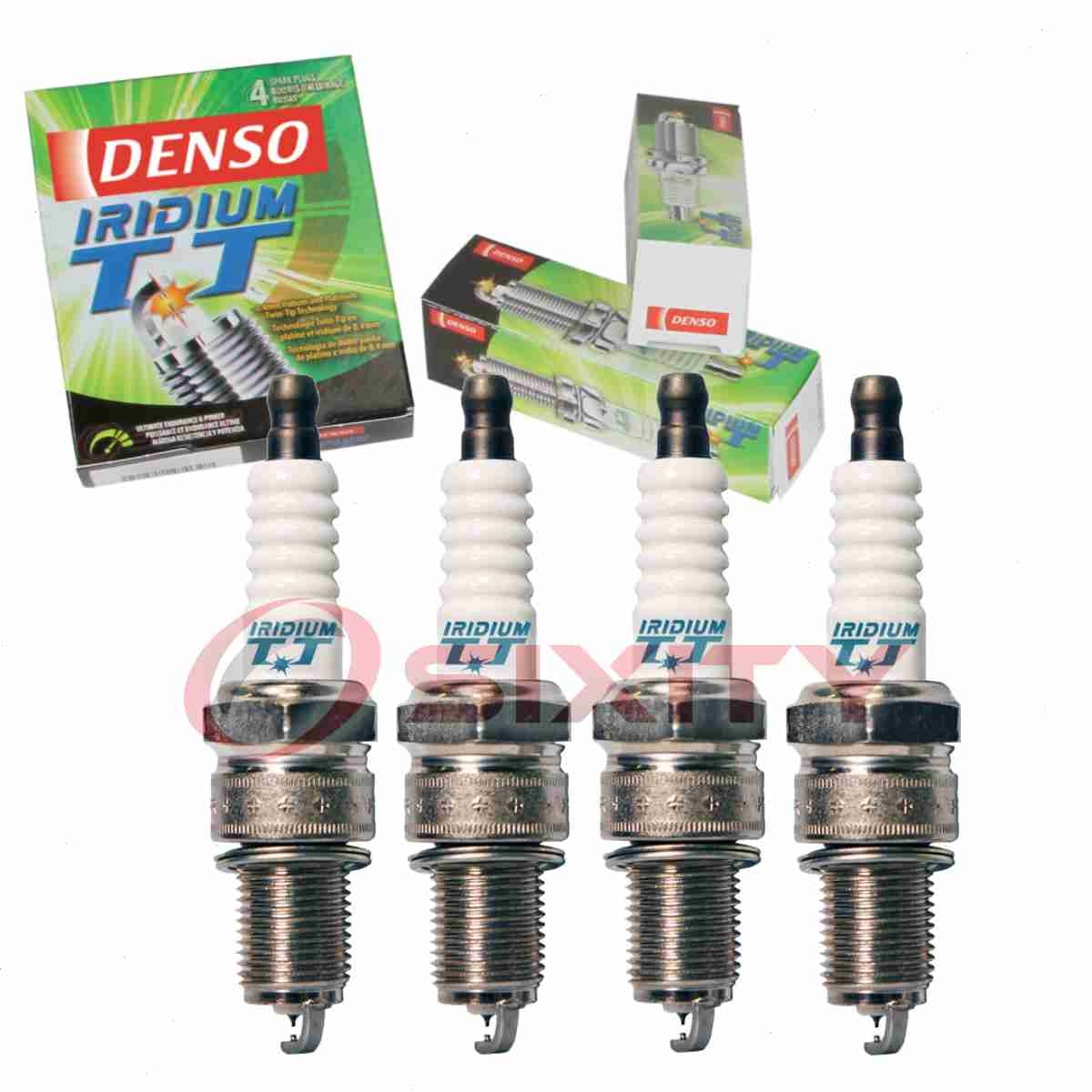 4 pc Denso Iridium TT Spark Plugs for 1988 Dodge Grand Caravan 2.5L L4 jp