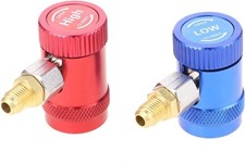 Quick Couplers, High/Low Side Manual Couplers Connector Adapters with 1/4" Male