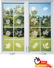 52Pcs Bird Strike Window Decals Leaf Shape Anti Collision Glass Stickers Set