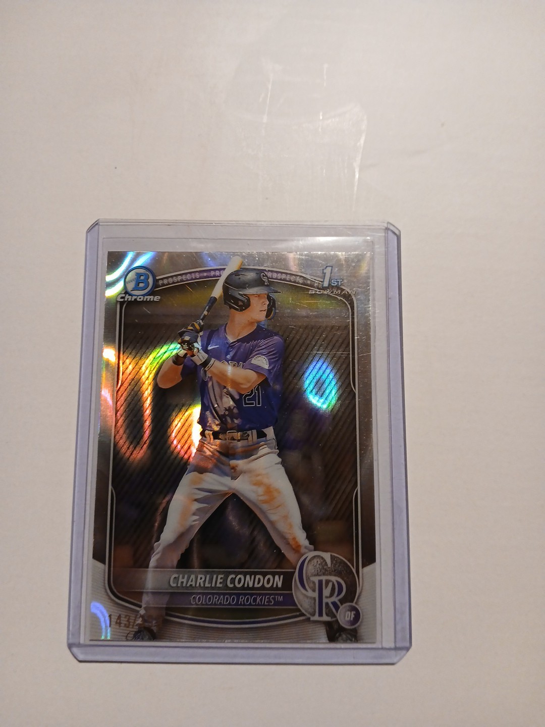 2025 Bowman - Chrome Prospects Charlie Condon #BCP-75 Lava Refractor /399 (RC)