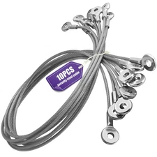 10Pack Security Cable with Loops 1/8IN Anti-Shedding Cable Lock for Tool Lan...