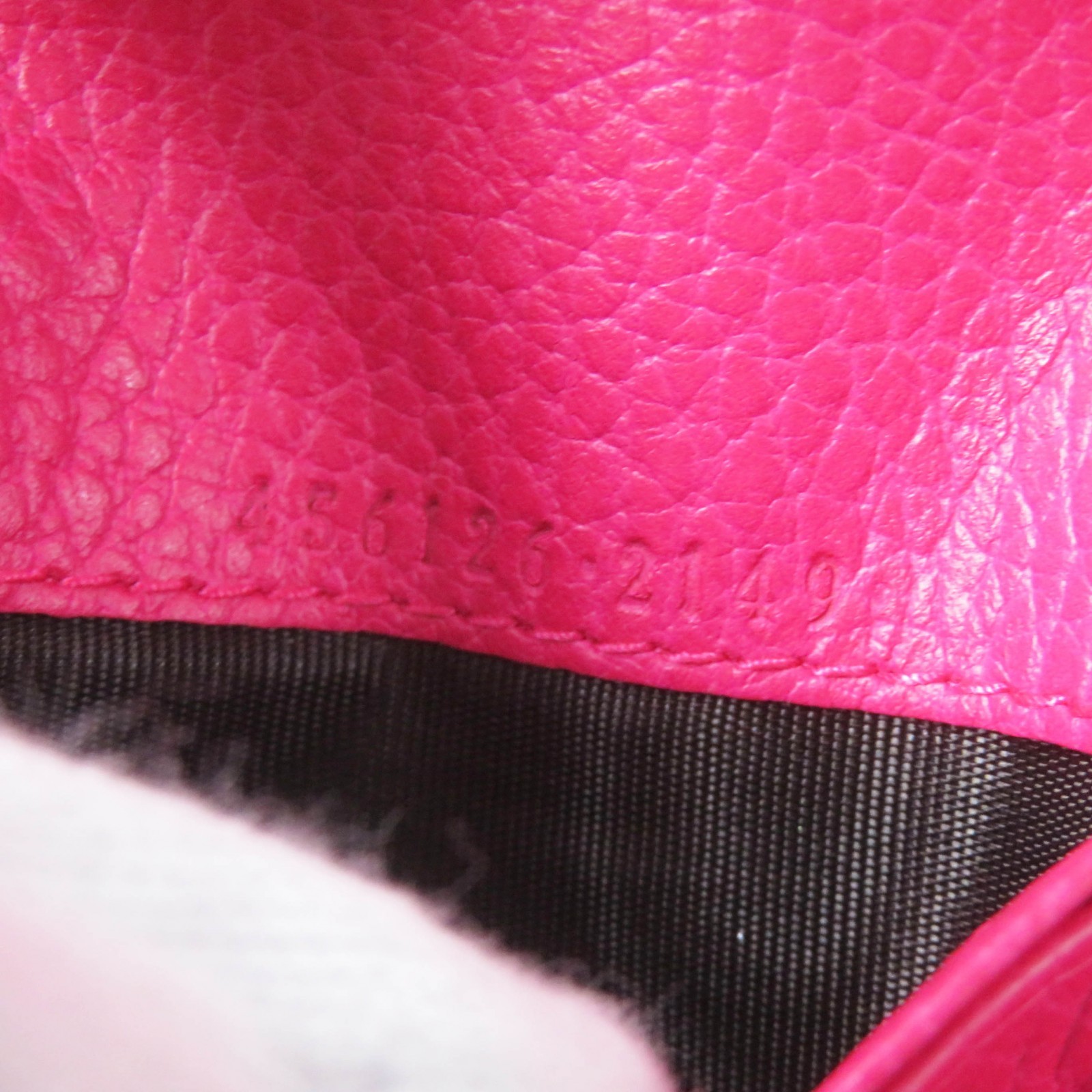 Excellent GUCCI Bifold Wallet GG Marmont Mini Wallet / shocking pink leather... thumbnail 11