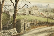 ALAN INGHAM (1932-2002) Watercolour Painting Draughton, Skipton, North Yorkshire