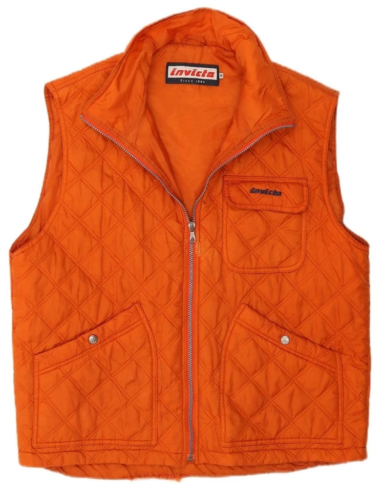 Chaleco acolchado para hombre INVICTA UK 42 XL naranja poliéster CB10 Foto 3 de 4