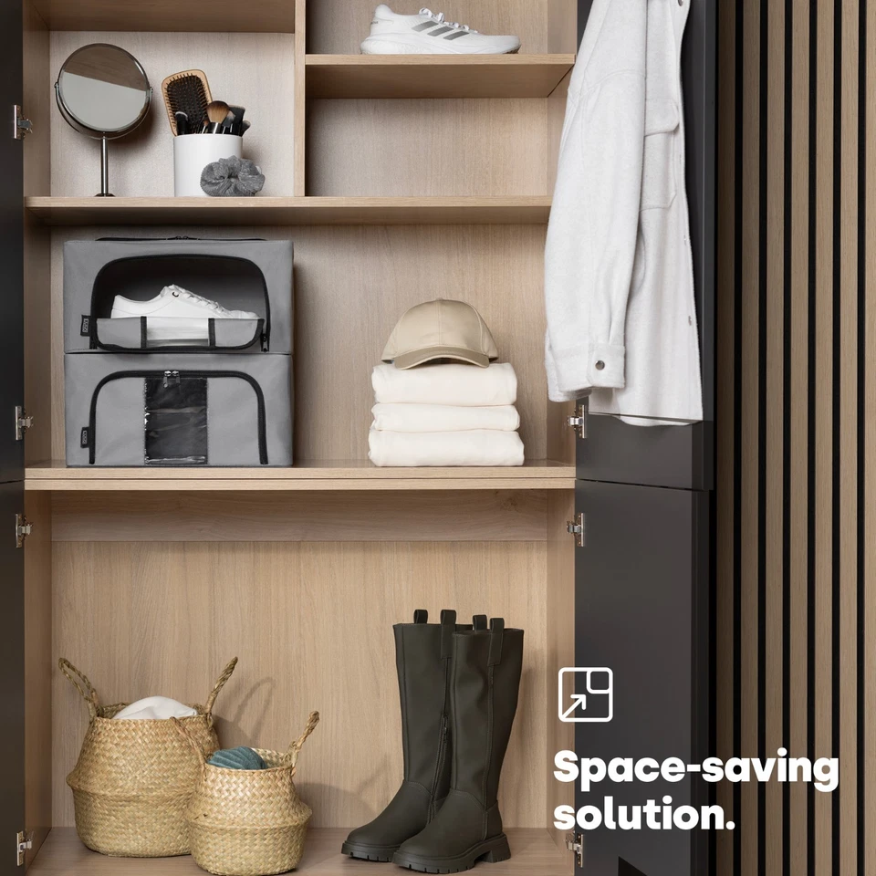 3PC Underbed Clothes Storage Bags Zipped Organizer Wardrobe Cube Closet Boxes - Image 4 of 4