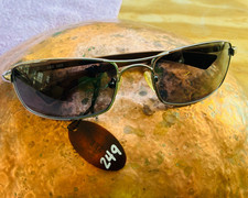 SEE EYEWEAR SUNGLASSES  58-18-130  NWT Silver Frame Wooden Temples GUN 4309 Gray