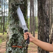 Custom Handmade Seax Knife  11" Carbon Steel Blade, Wood Handle, Viking Survival