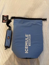New  IceMule Classic Cooler Backpack Blue Medium 15L Carrying Strap Collapsible
