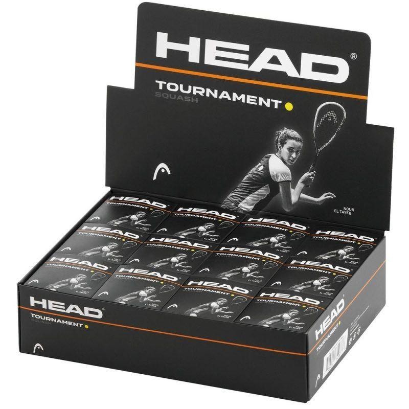 Мячи для сквоша Head Tournament - Одиночная желтая точка - Коробка из 12 мячей 8490₽