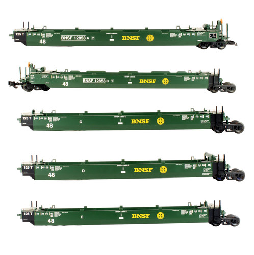 USA TRAIN SPUR 1 R17155 BNSF GRÜN '12853' 5 STÜCK INTERMODAL SET | Condition: Used