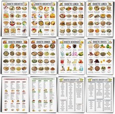 12 Pcs Diabetes Food List Diabetes Meal Chart Information Diet Plan, Low Carb Fo