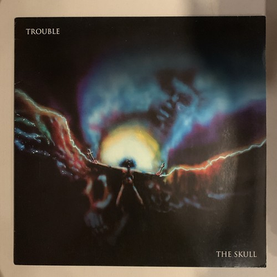 #ad Trouble LP Germany Press Blue VG The Skull 2010 Reissue $50.00