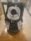 WOYYHO, New, Pet Dog Carrier Backpack Travel Carrier Front Pack Large Black/Gray