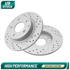 Rear Drilled Disc Brake Rotors Set For Mazda 3 Sport Cx-3 2019 2020 2021 Cx-30