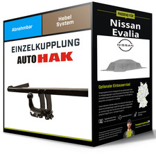 Abnehmbare Anhängerkupplung für NISSAN Evalia 07.2010-jetzt Typ M20 Auto Hak NEU
