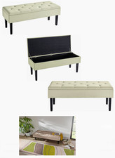 Bank beige 109x43x43cm Heine Aufklappbarer Deckel UVP:199€ 16.19