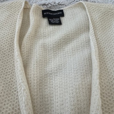 Sutton Studio Bloomingdale s Cashmere Cardigan, Size Large Perfect Condition