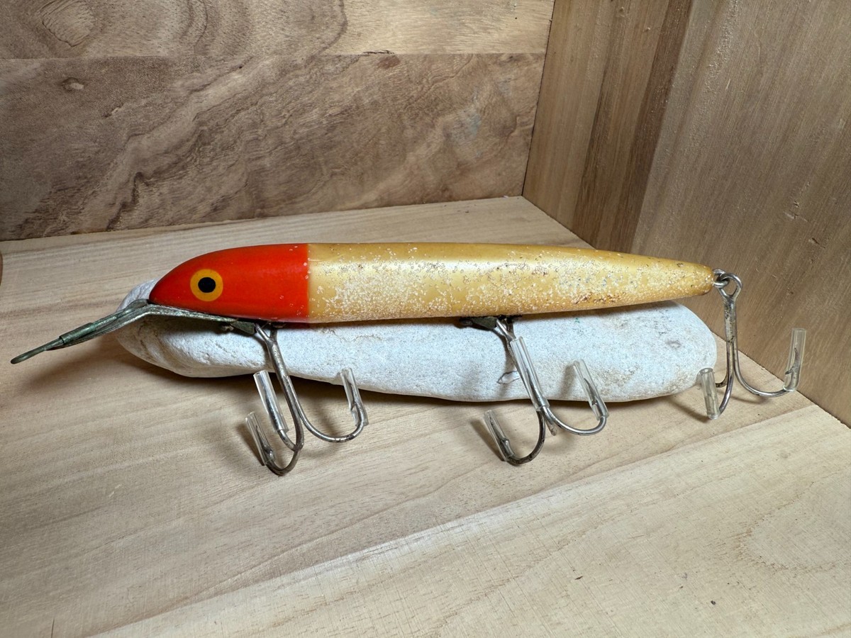Vintage Suick Cisco Kid Lure – Orange Head / White Body – 7.5