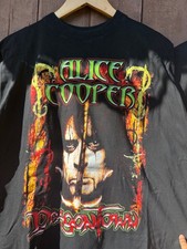 Vintage Alice Cooper Band Classic Style Black Unisex T shirt Reprint WA3495
