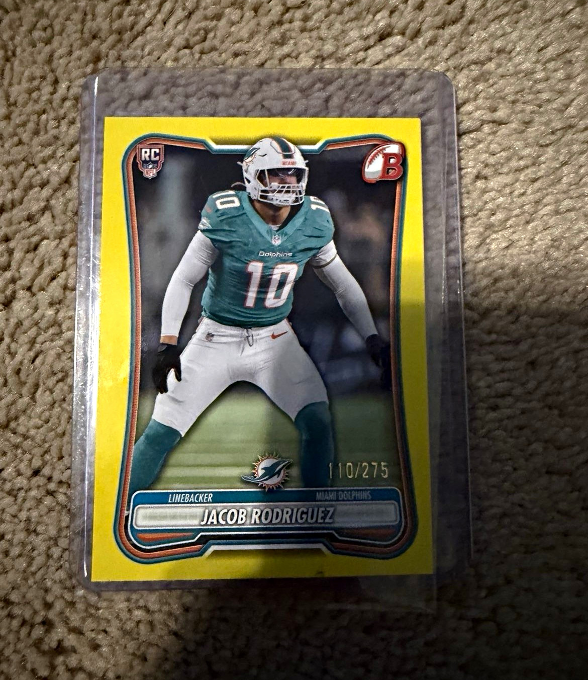 Topps 2026 Rookies Jacob Rodriguez #378 Miami Dolphins Rookie Base Set Card
