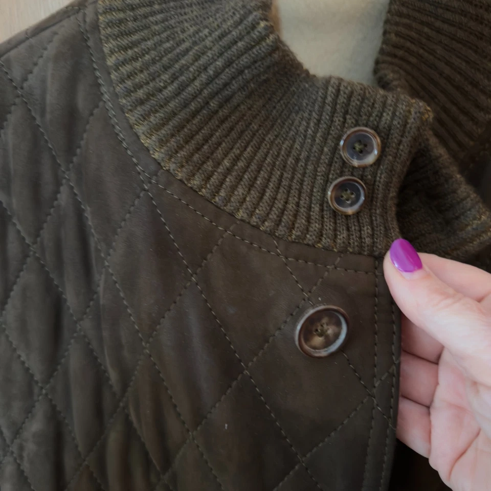 Chaleco acolchado de gamuza 100 % cachemir forrado talla 44 Italia Enrico Mandelli Milano para hombre Foto 2 de 4