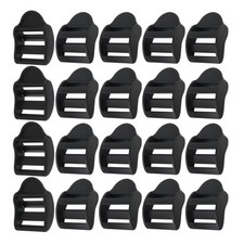 Plastic 25mm Slider Buckles 20 Pcs Black for Webbing Strap