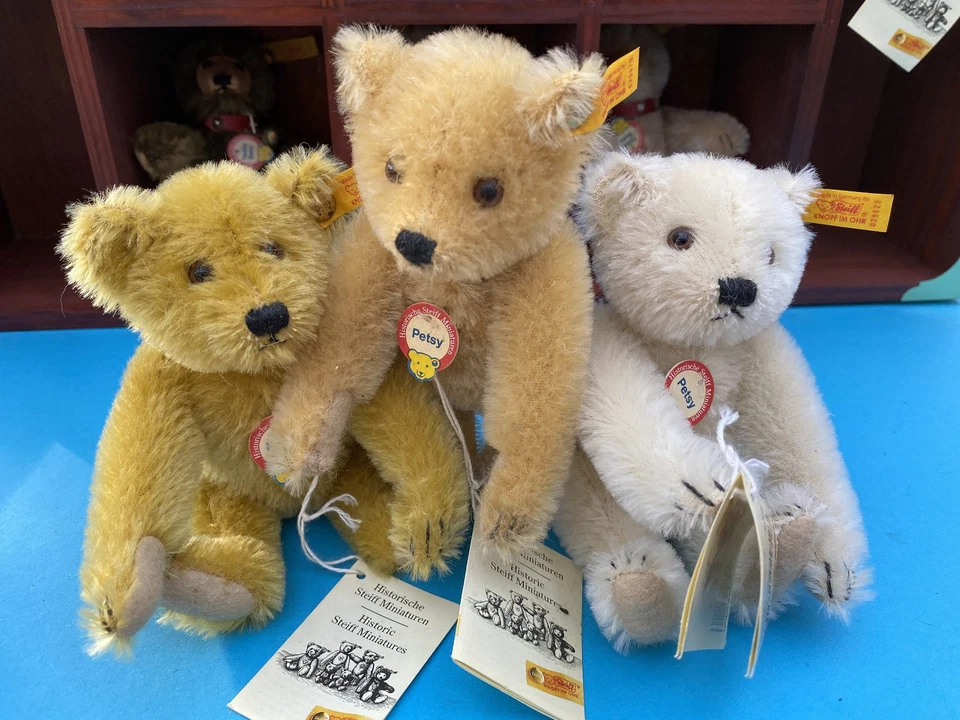 Steiff 12 Teddy-Bären im Setzkasten Historische Miniaturen sammeln o. verschenke - Bild 4 von 4