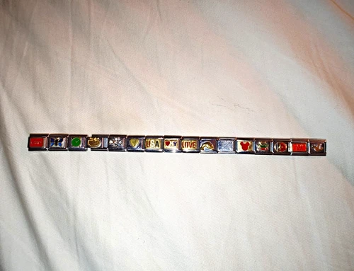 Zoppini Walt Disney Collection Stainless Steel Link Charm Bracelet Charms