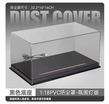 Diorama Acrylic Show Case Display Case With PU Leather Base For Car Model 1/18
