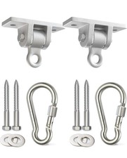 Jungle Gym Kingdom Swing Set Hangers - 2 Heavy Duty Brackets with Locking Snap H