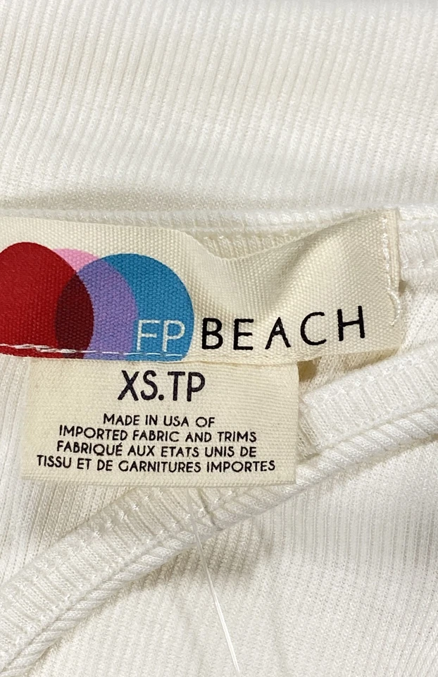 Vestido blanco de un hombro FP Beach para mujer talla XS Foto 3 de 4