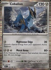 Cobalion 066/086 Holo Rare Black Bolt Pokemon Near Mint