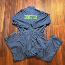 Lapco FR Coveralls Mens XL Blue Flame Resistant Mechanic Workwear Oil Rig Read